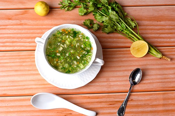 Lemon Coriander Clear Soup